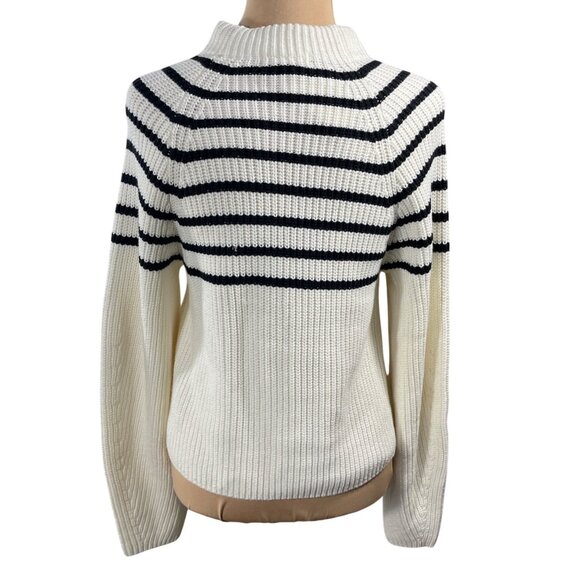 New H & M Knit Sweater Gold Buttons Mock Neck XS Extra Small - Picture 3 of 8